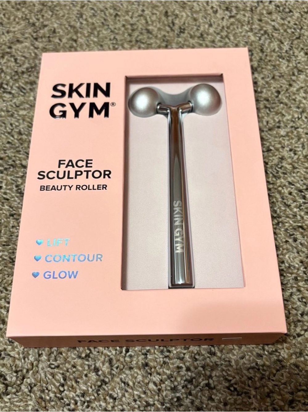 NWT Skin Gym Silver Face Sculptor Beauty Roller - Lifting & Contouring Tool